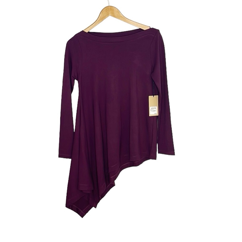 NWT Halogen Burgundy Asymmetrical Top